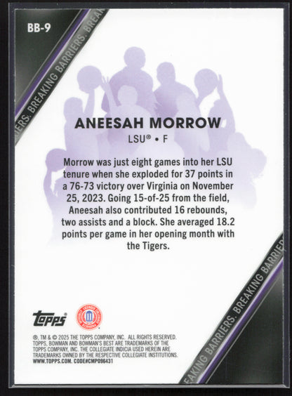 2024-25 Bowman's Best University #BB-9 Aneesah Morrow Shimmer Breaking Barriers
