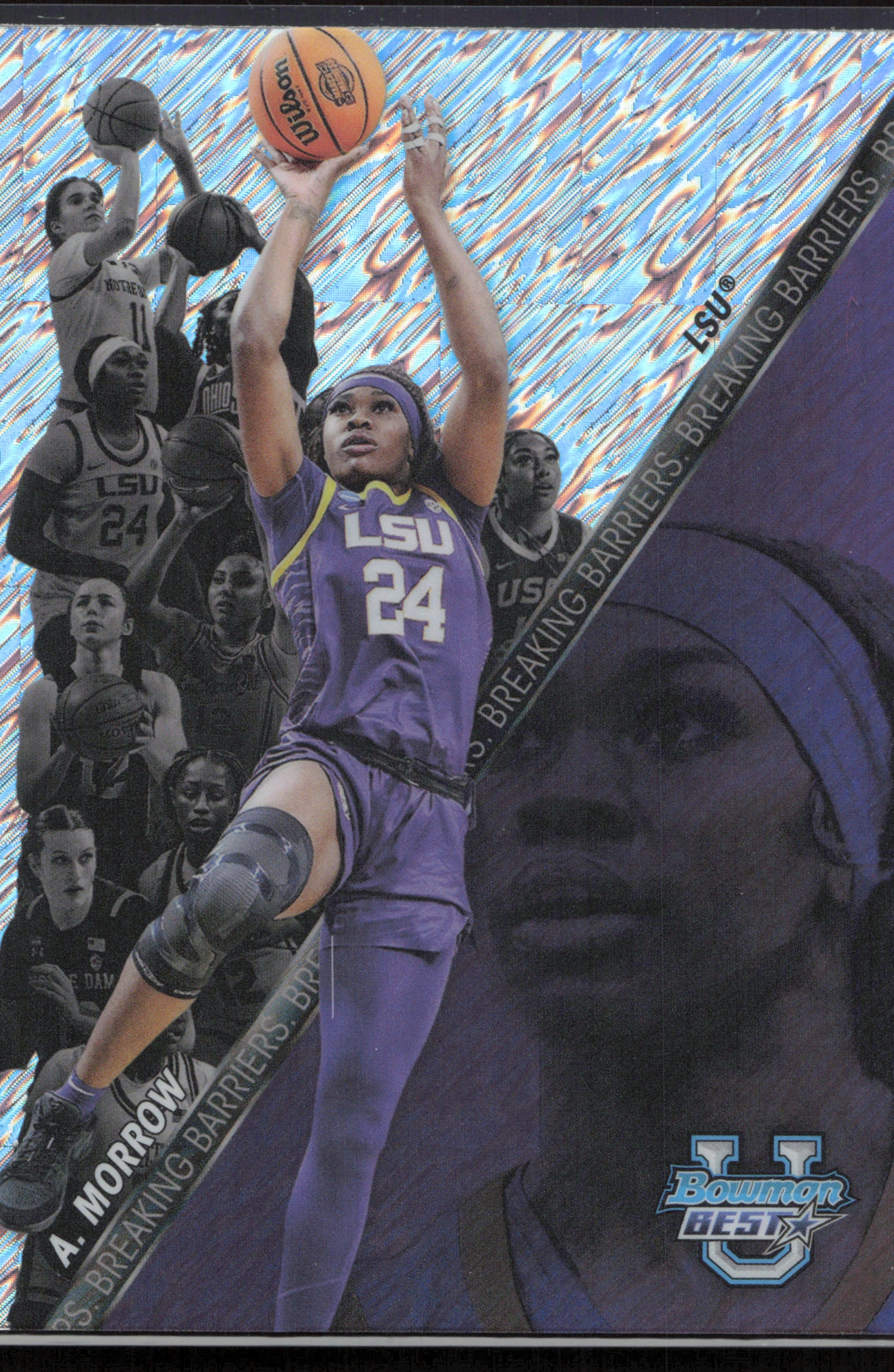 2024-25 Bowman's Best University #BB-9 Aneesah Morrow Shimmer Breaking Barriers