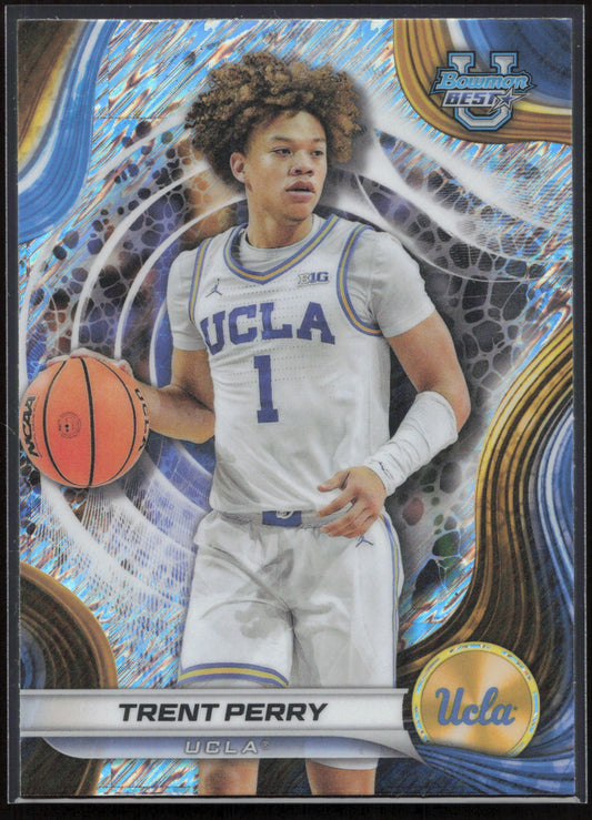 2024-25 Bowman's Best University #69 Trent Perry Shimmer Refractors
