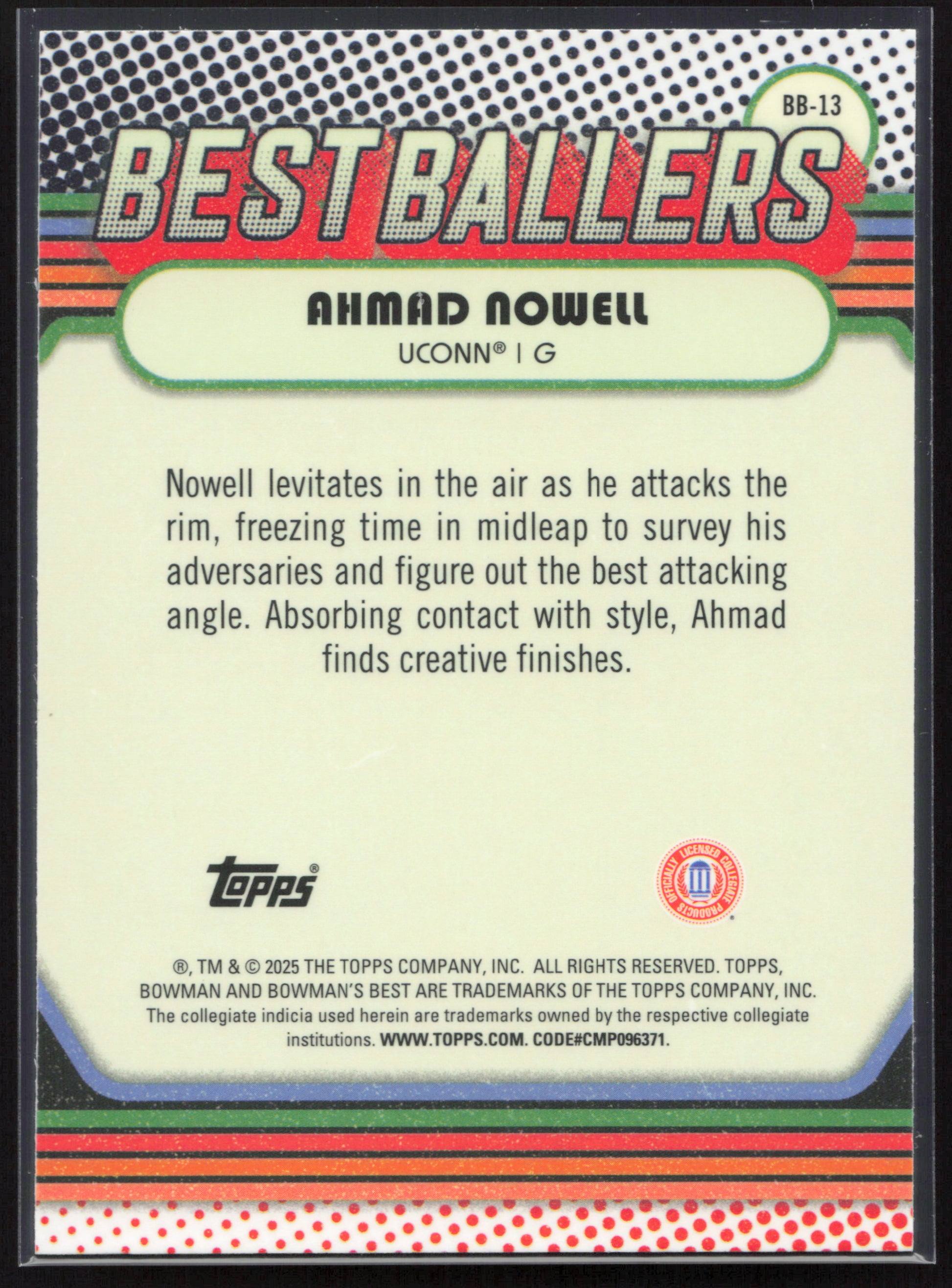 2024-25 Bowman's Best University #BB-13 Ahmad Nowell