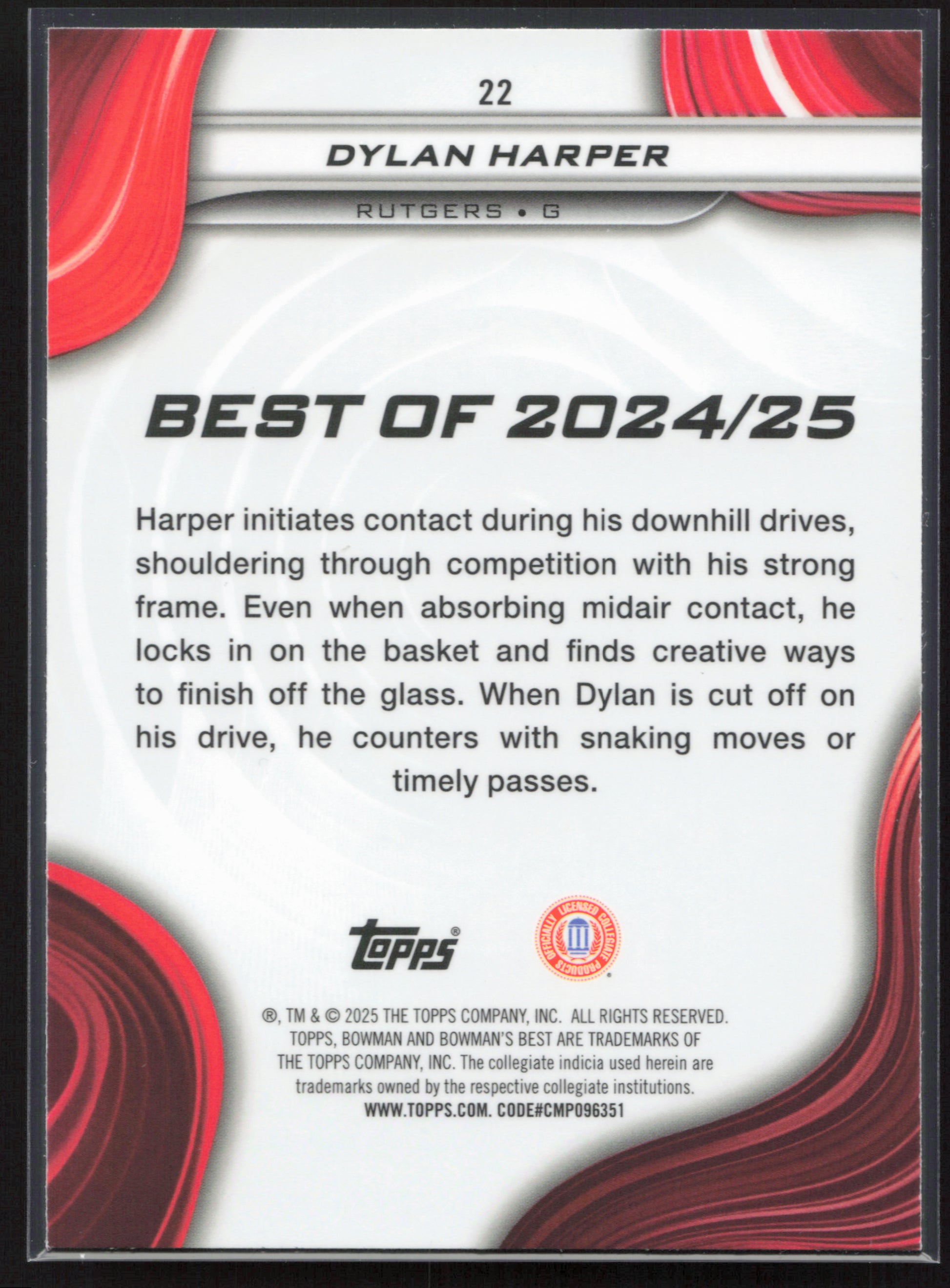 2024-25 Bowman's Best University #22 Dylan Harper