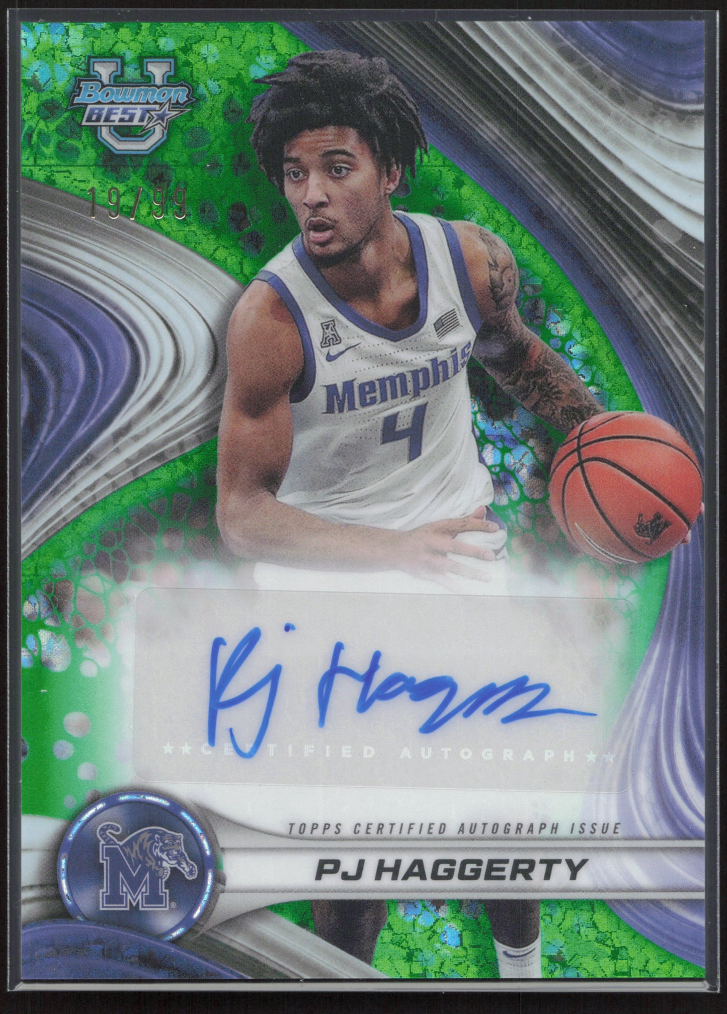 2024-25 Bowman's Best #B24-PH PJ Haggerty Best of 2024 Autographs Green Diamond