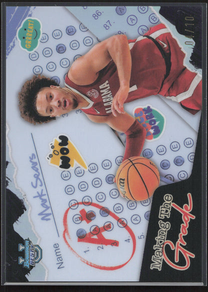 2024-25 Bowman's Best University #MG-15 Mark Sears Making the Grade Black #/10