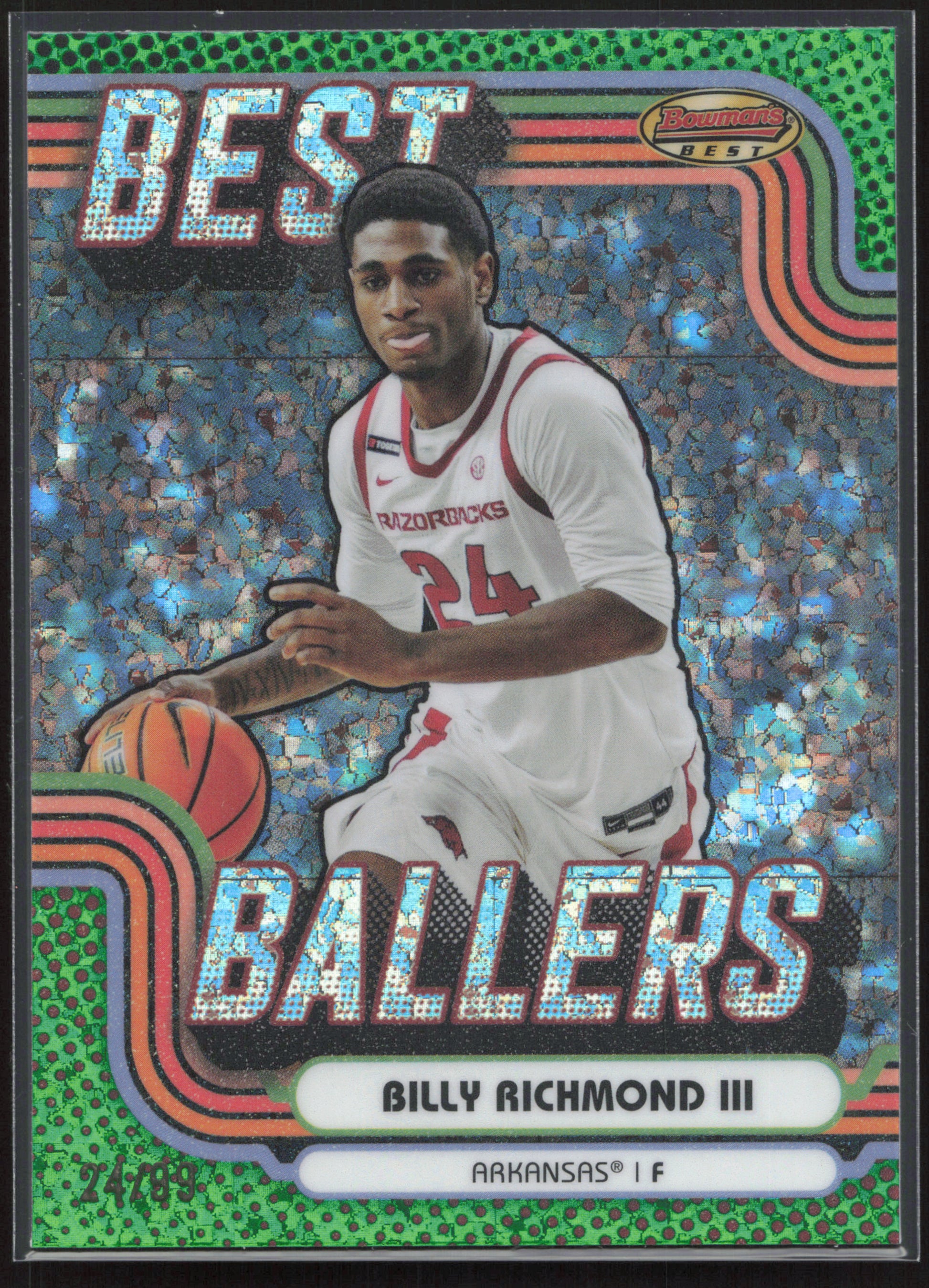2024-25 Bowman's Best #BB-15 Billy Richmond III Best Ballers Green Mini Diamonds