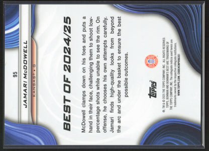 2024-25 Bowman's Best University #95 Jamari McDowell Red Refractors #/5