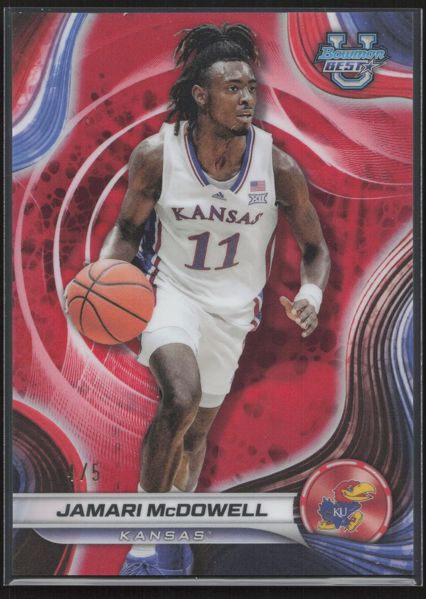 2024-25 Bowman's Best University #95 Jamari McDowell Red Refractors #/5