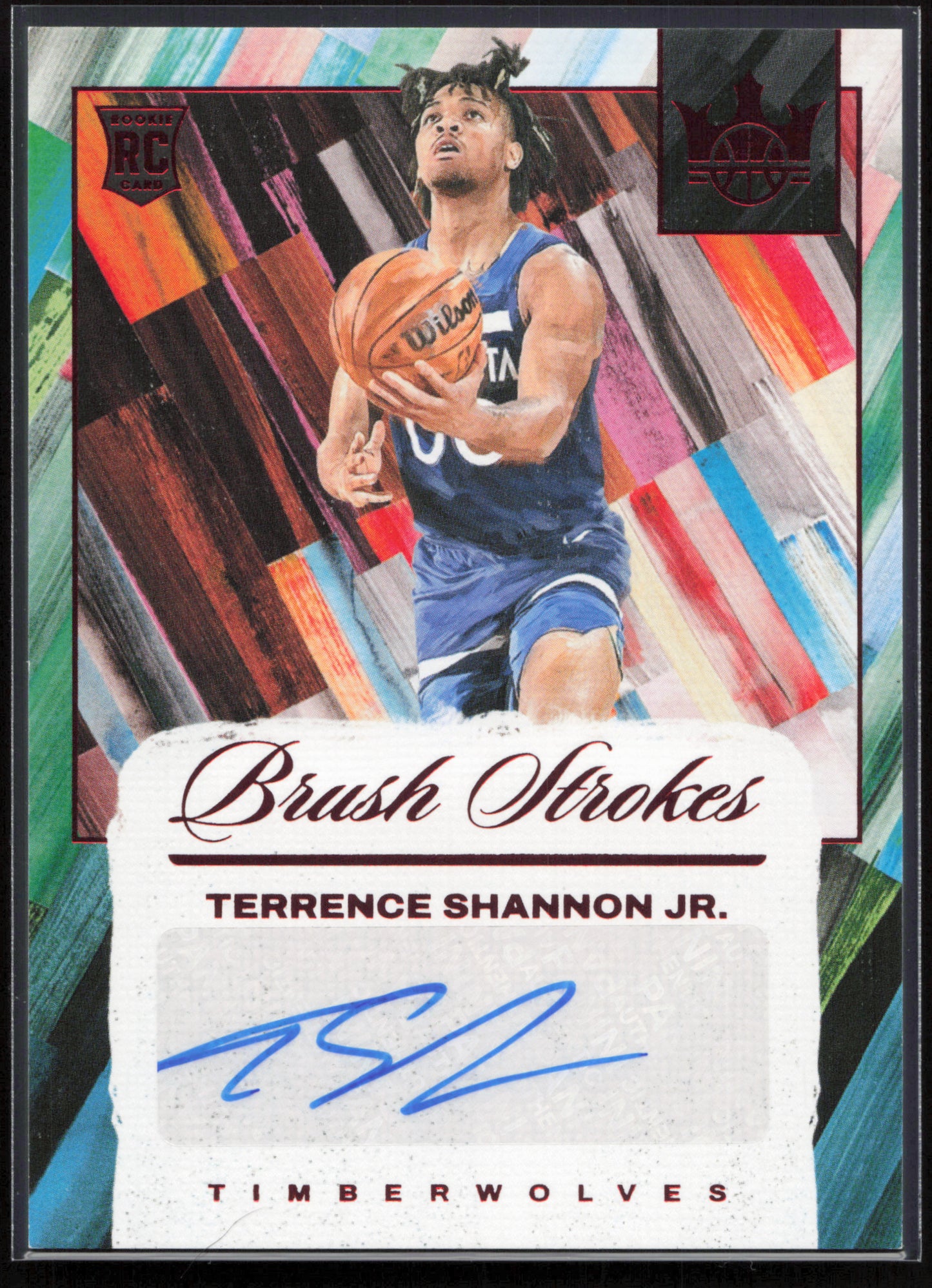 2024-25 Panini Court Kings #BR-TSJ Terrence Shannon Jr. Brush Strokes Ruby #/75