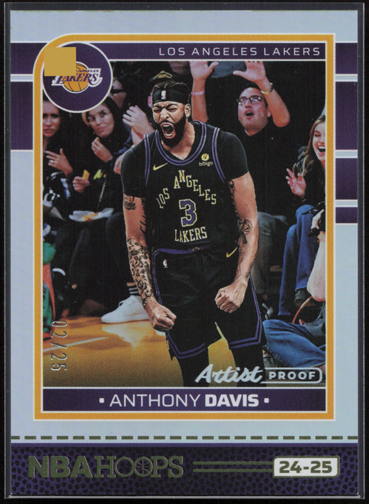 2024-25 Hoops #216 Anthony Davis Artist Proof #/25