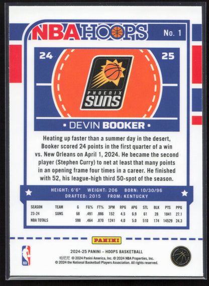 2024-25 Hoops #1 Devin Booker Premium