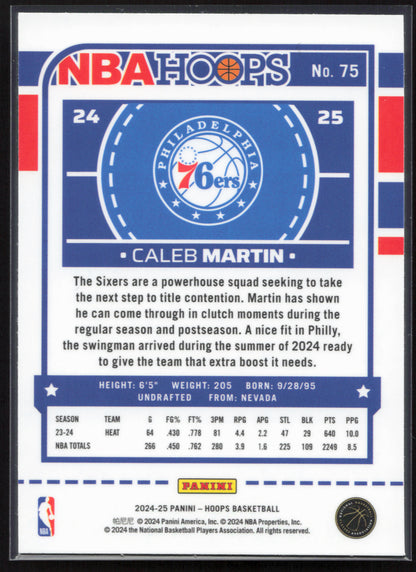 2024-25 Hoops #75 Caleb Martin Premium