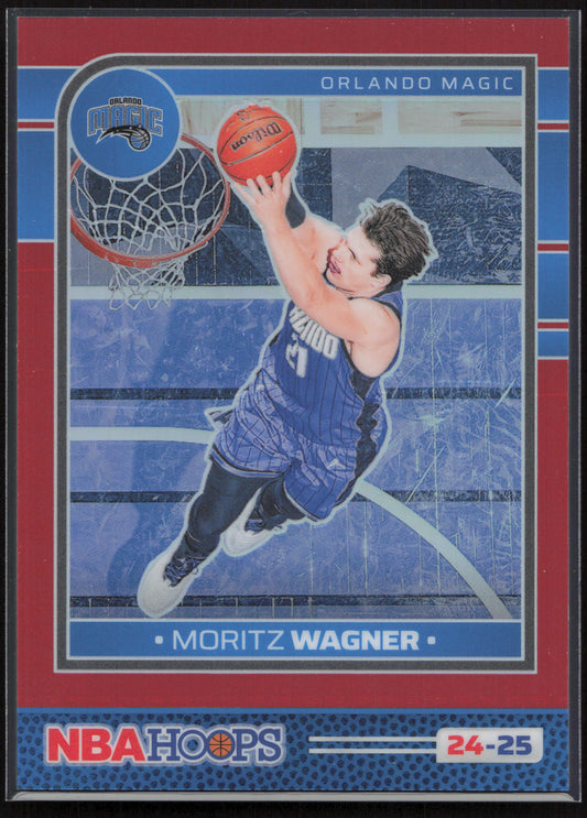 2024-25 Hoops #105 Moritz Wagner Premium Prizms Red #/99