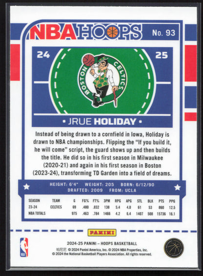 2024-25 Hoops #93 Jrue Holiday Premium