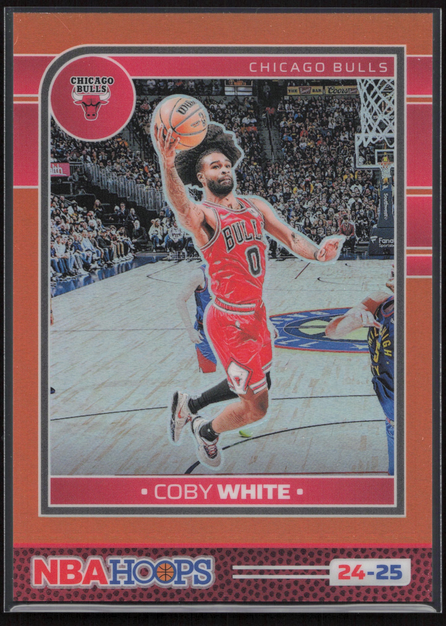 2024-25 Hoops #43 Coby White Premium Prizms Orange #/199