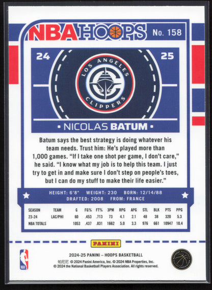 2024-25 Hoops #158 Nicolas Batum Premium