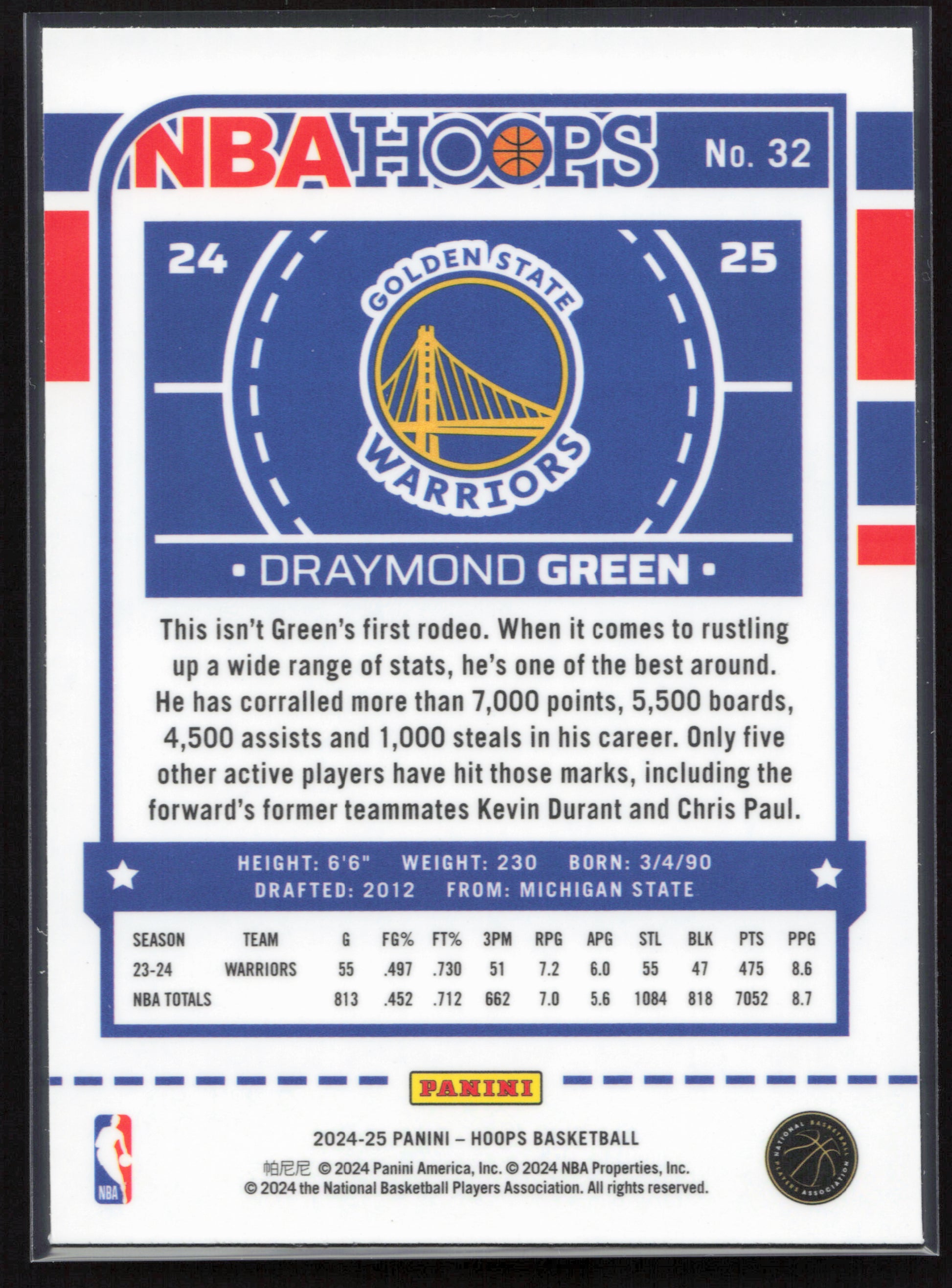2024-25 Hoops #32 Draymond Green Premium