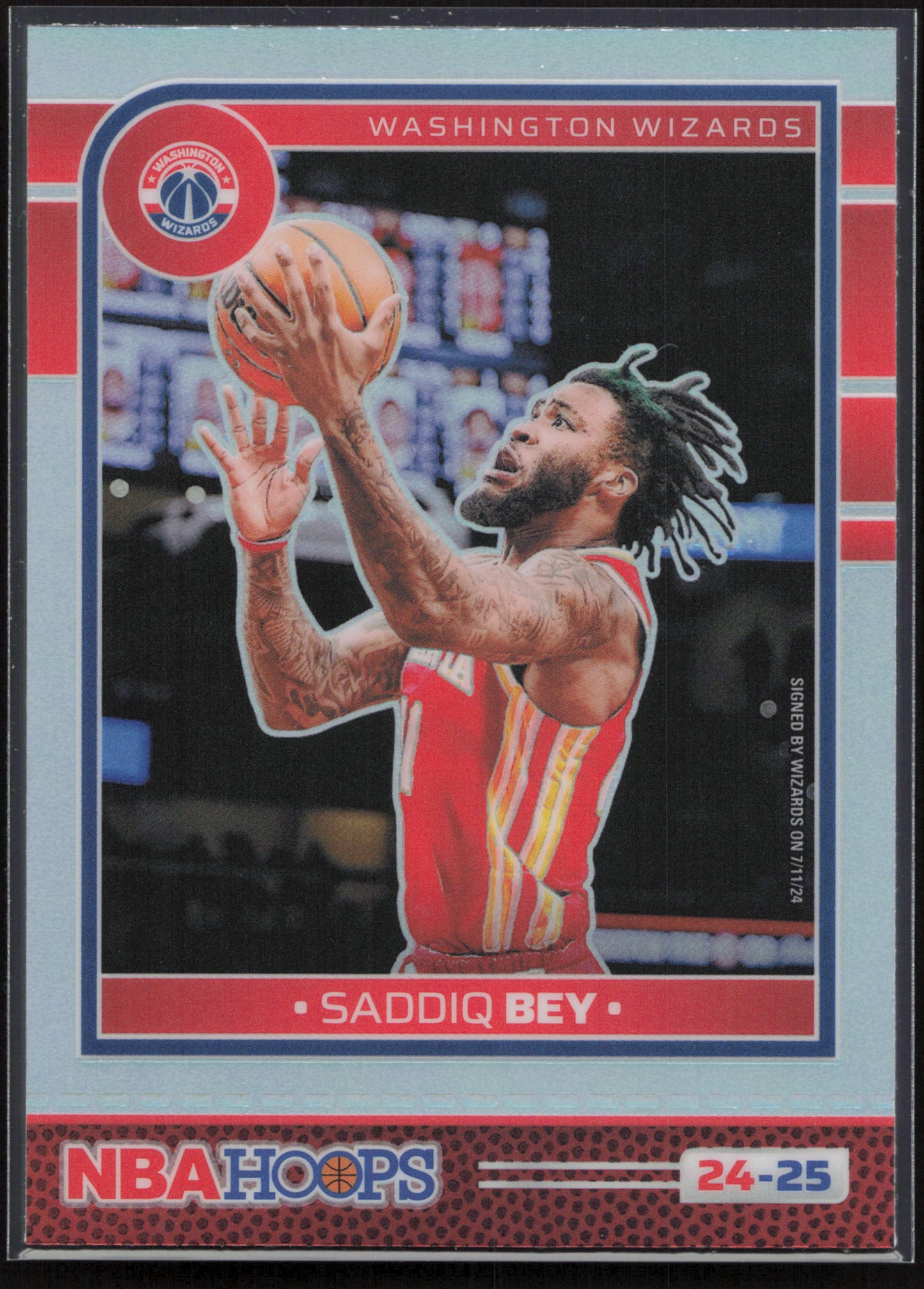 2024-25 Hoops #54 Saddiq Bey Premium Prizms Silver