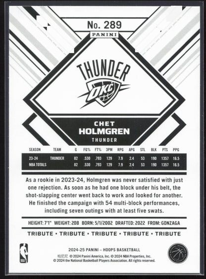 2024-25 Hoops #289 Chet Holmgren NM
