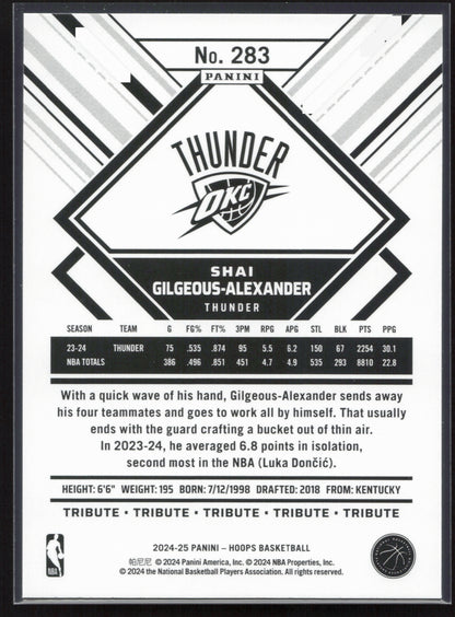 2024-25 Hoops #283 Shai Gilgeous-Alexander NM