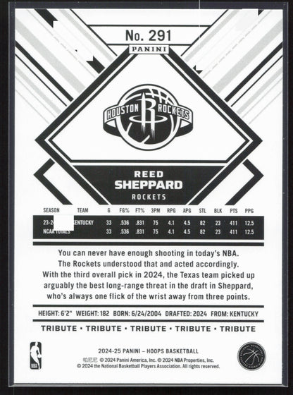 2024-25 Hoops #291 Reed Sheppard NM291
