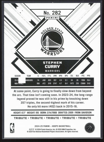 
2024-25 Hoops #282 Stephen Curry NM282