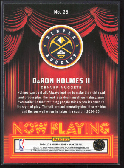 2024-25 Hoops #25 DaRon Holmes II Now Playing