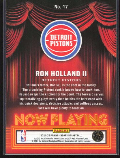 2024-25 Hoops #17 Ron Holland II Now Playing