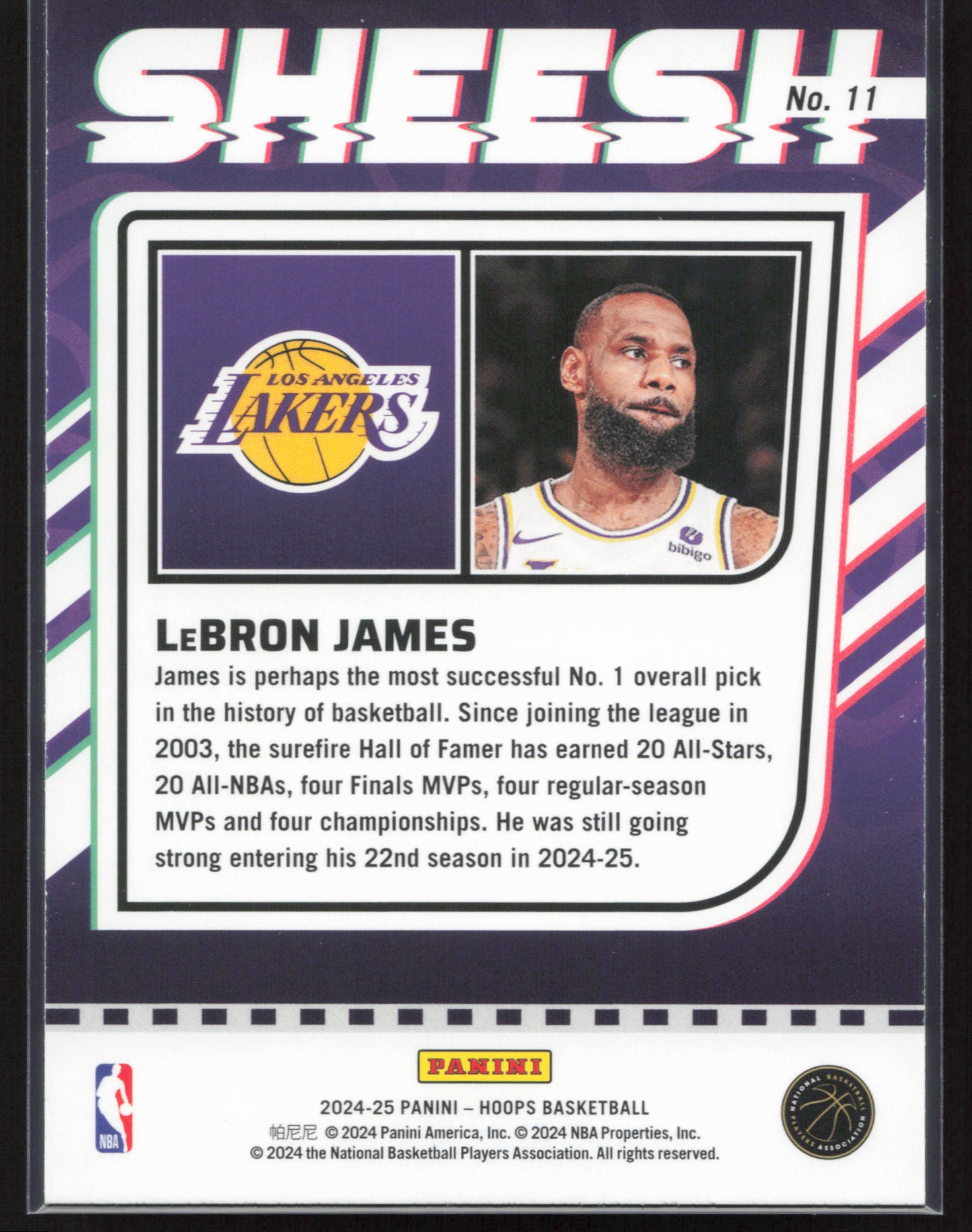 2024-25 Hoops #11 LeBron James Sheesh