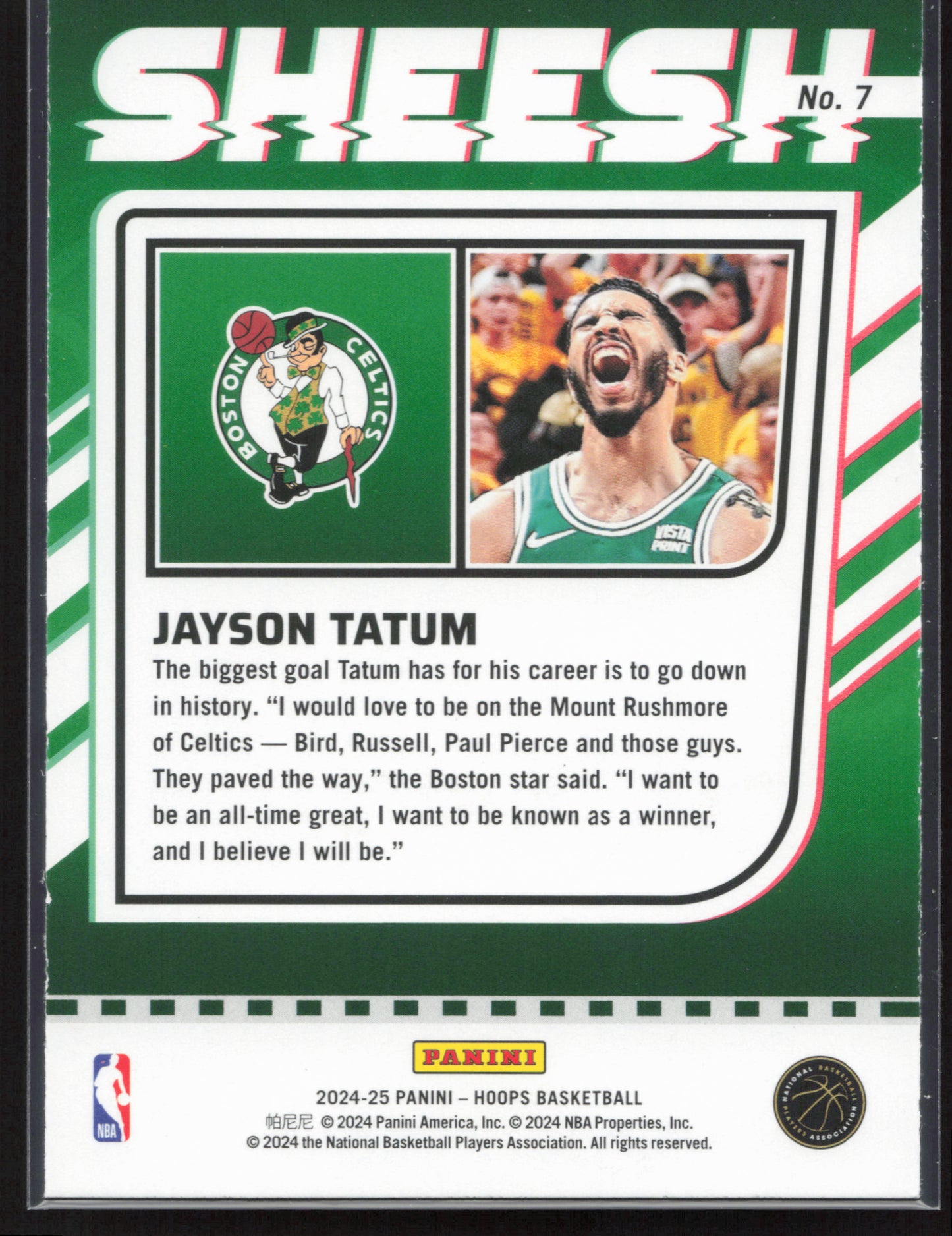 2024-25 Hoops #7 Jayson Tatum Sheesh Holo