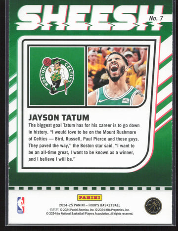 
2024-25 Hoops #7 Jayson Tatum Sheesh Holo