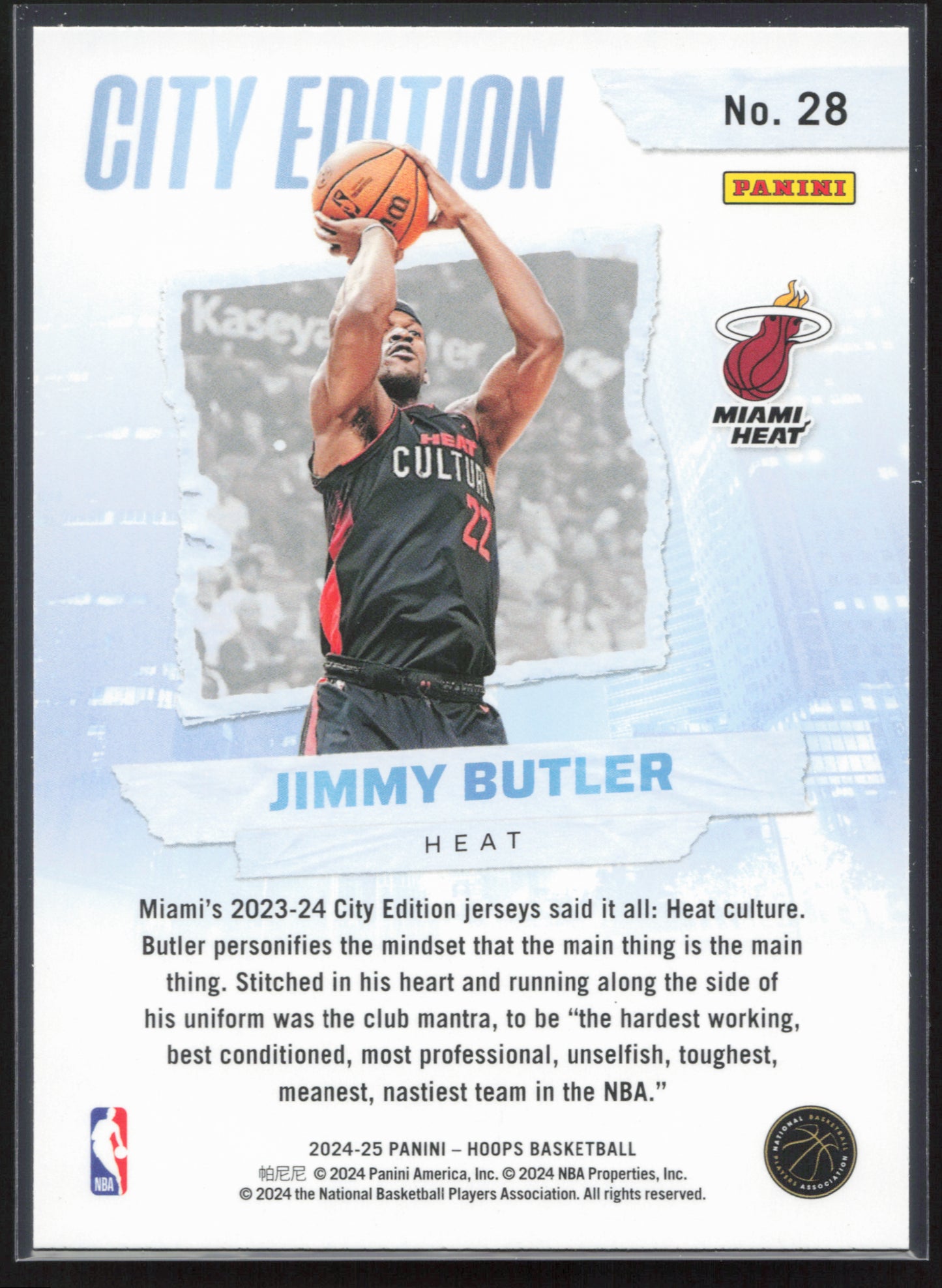 2024-25 Hoops #28 Jimmy Butler City Edition