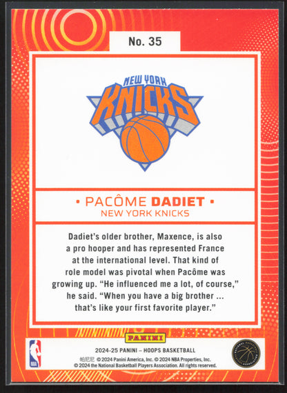 2024-25 Hoops #35 Pacome Dadiet We Got Next