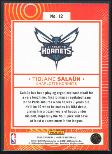 
2024-25 Hoops #12 Tidjane Salaun We Got Next