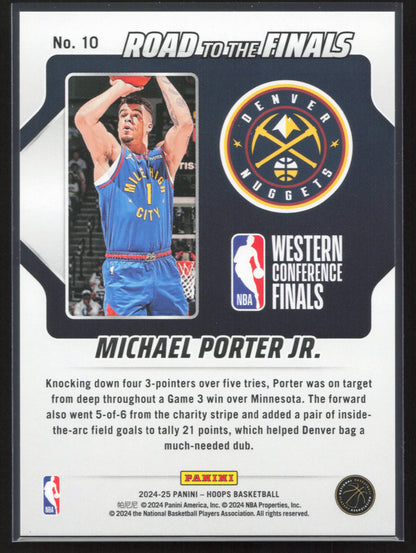 2024-25 Hoops #10 Michael Porter Jr. Road to the Finals Second Round #/999