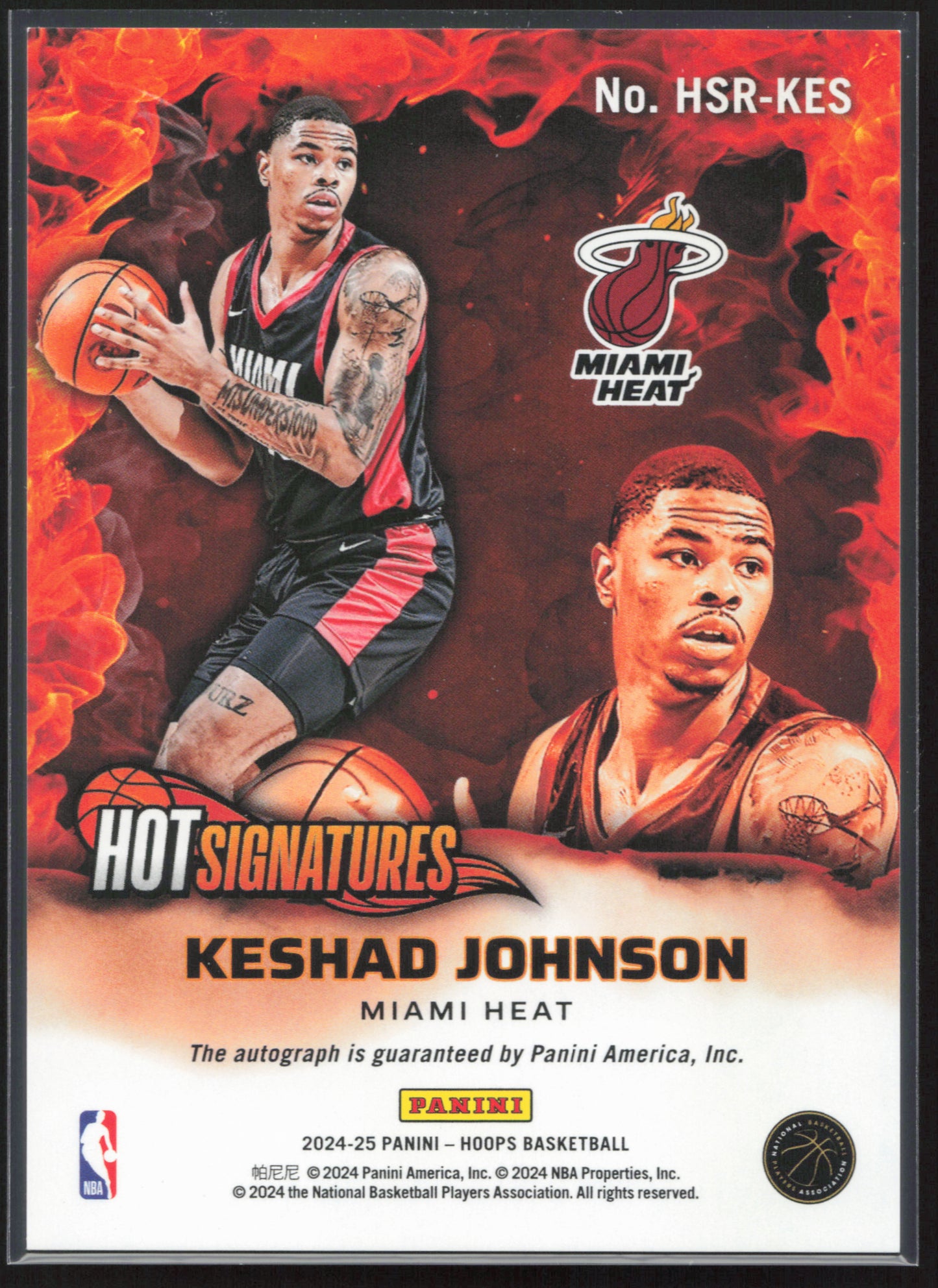 2024-25 Hoops #HSR-KES Keshad Johnson Hot Signatures Rookies