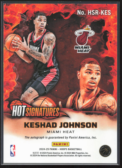 2024-25 Hoops #HSR-KES Keshad Johnson Hot Signatures Rookies