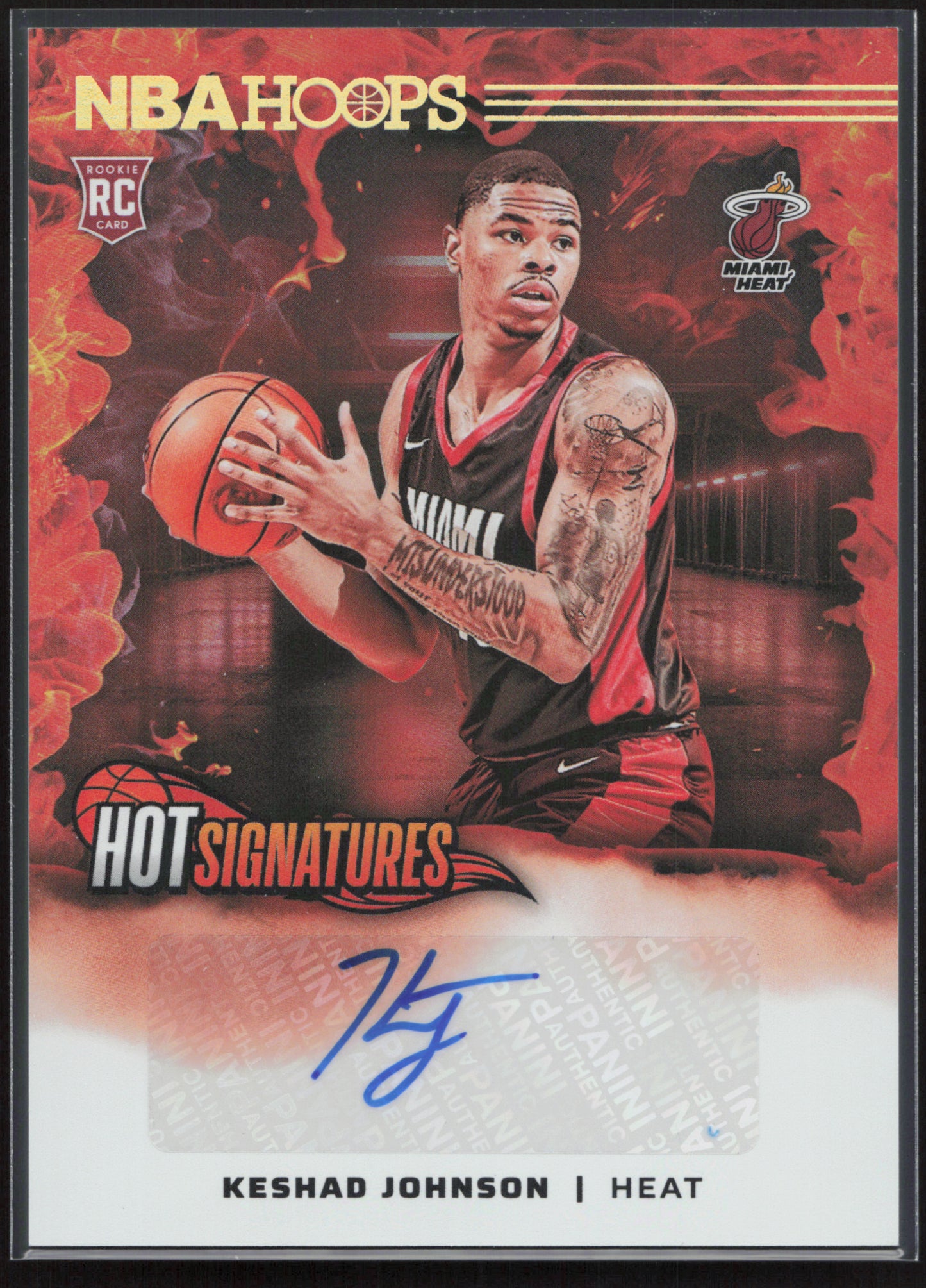 2024-25 Hoops #HSR-KES Keshad Johnson Hot Signatures Rookies