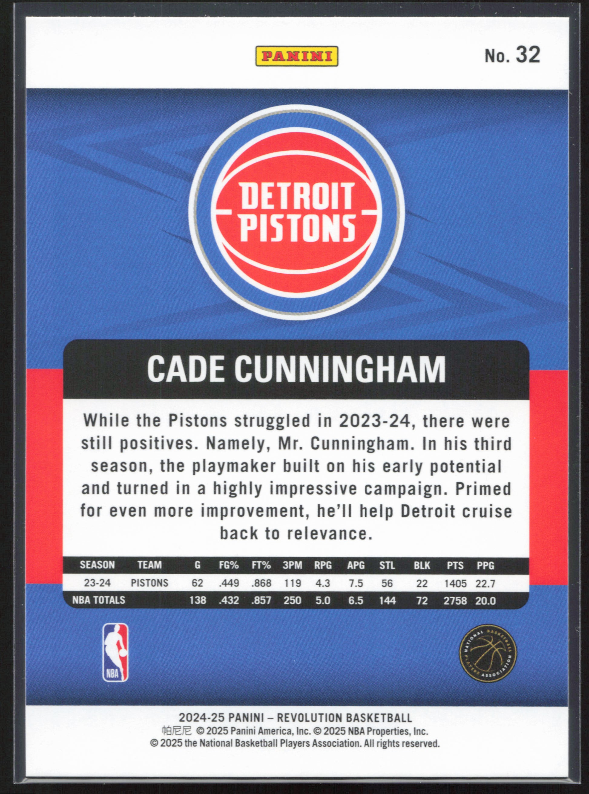 2024-25 Panini Revolution #32 Cade Cunningham