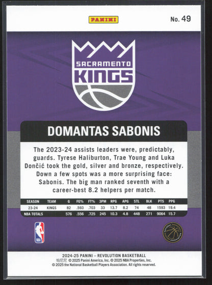 2024-25 Panini Revolution #49 Domantas Sabonis