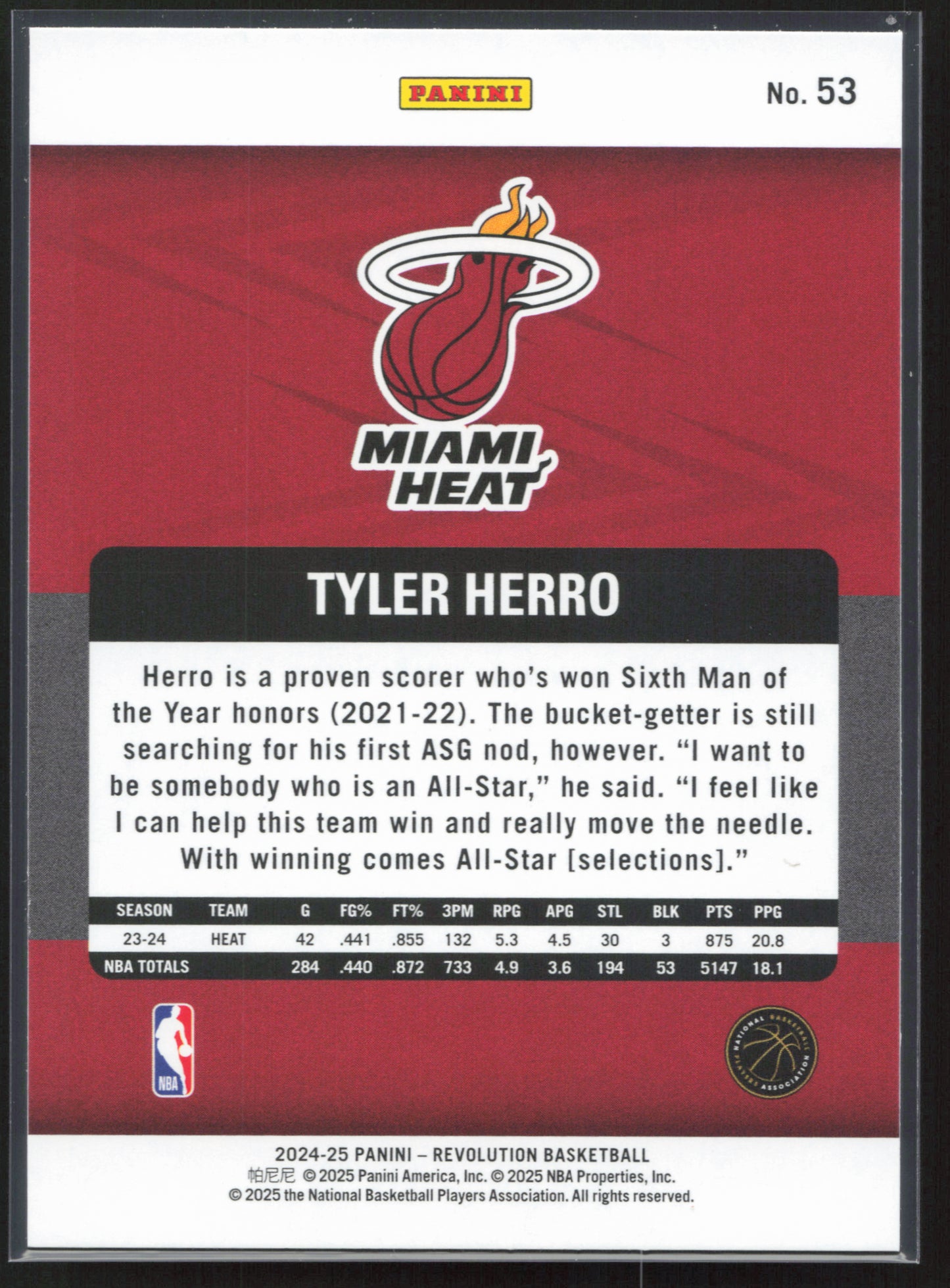 2024-25 Panini Revolution #53 Tyler Herro