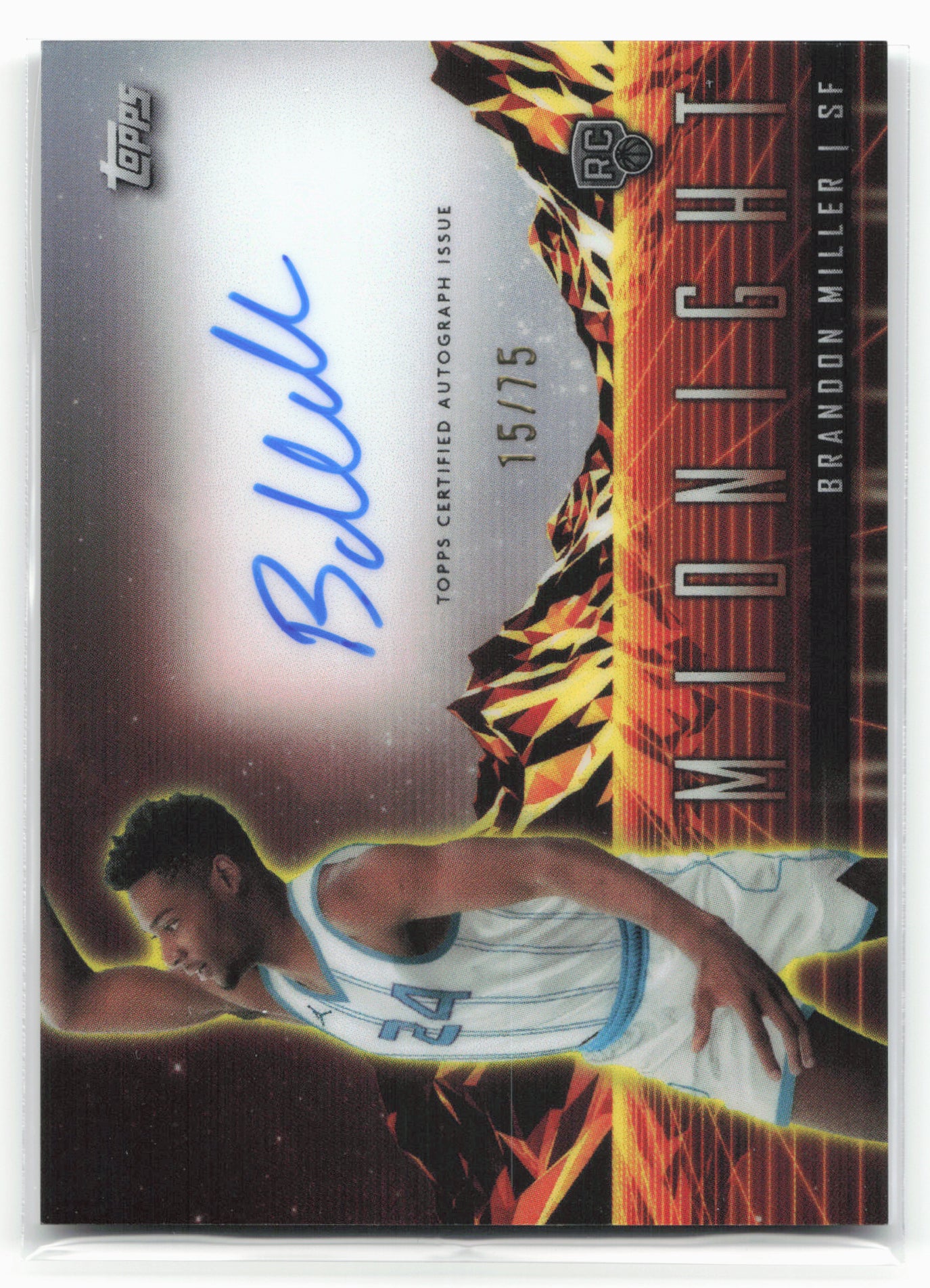 2023-24 Topps Midnight #RHS-BM Brandon Miller Rookie Signatures Dusk #/75