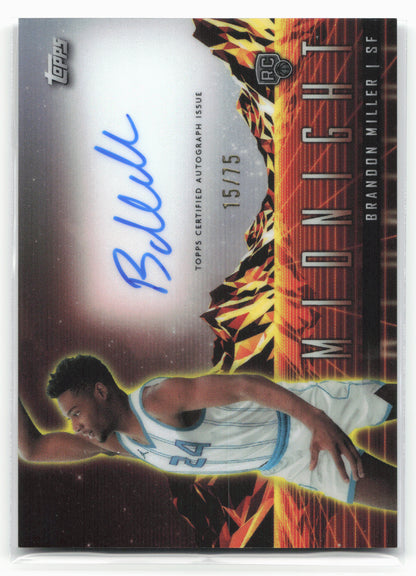 2023-24 Topps Midnight #RHS-BM Brandon Miller Rookie Signatures Dusk #/75