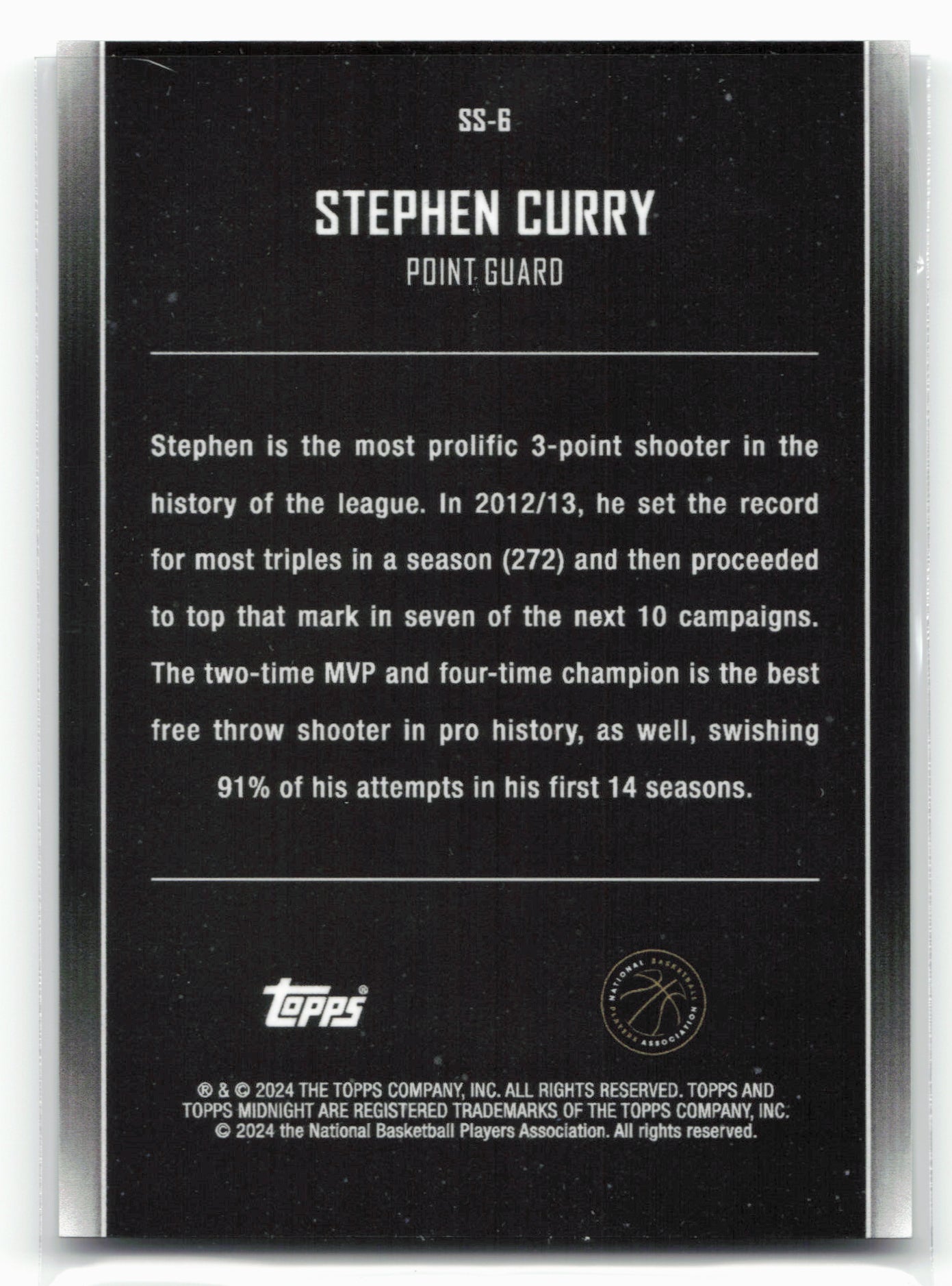 2023-24 Topps Midnight #SS-6 Stephen Curry Star Studded