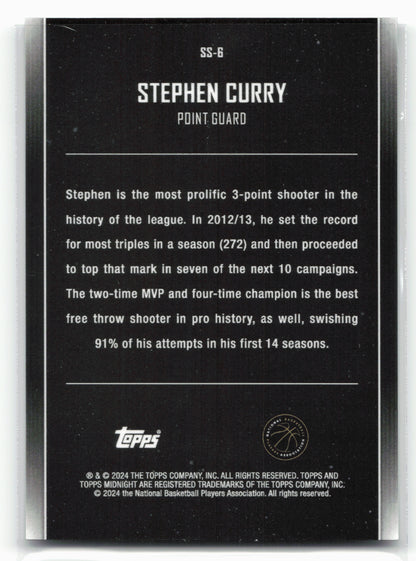 2023-24 Topps Midnight #SS-6 Stephen Curry Star Studded