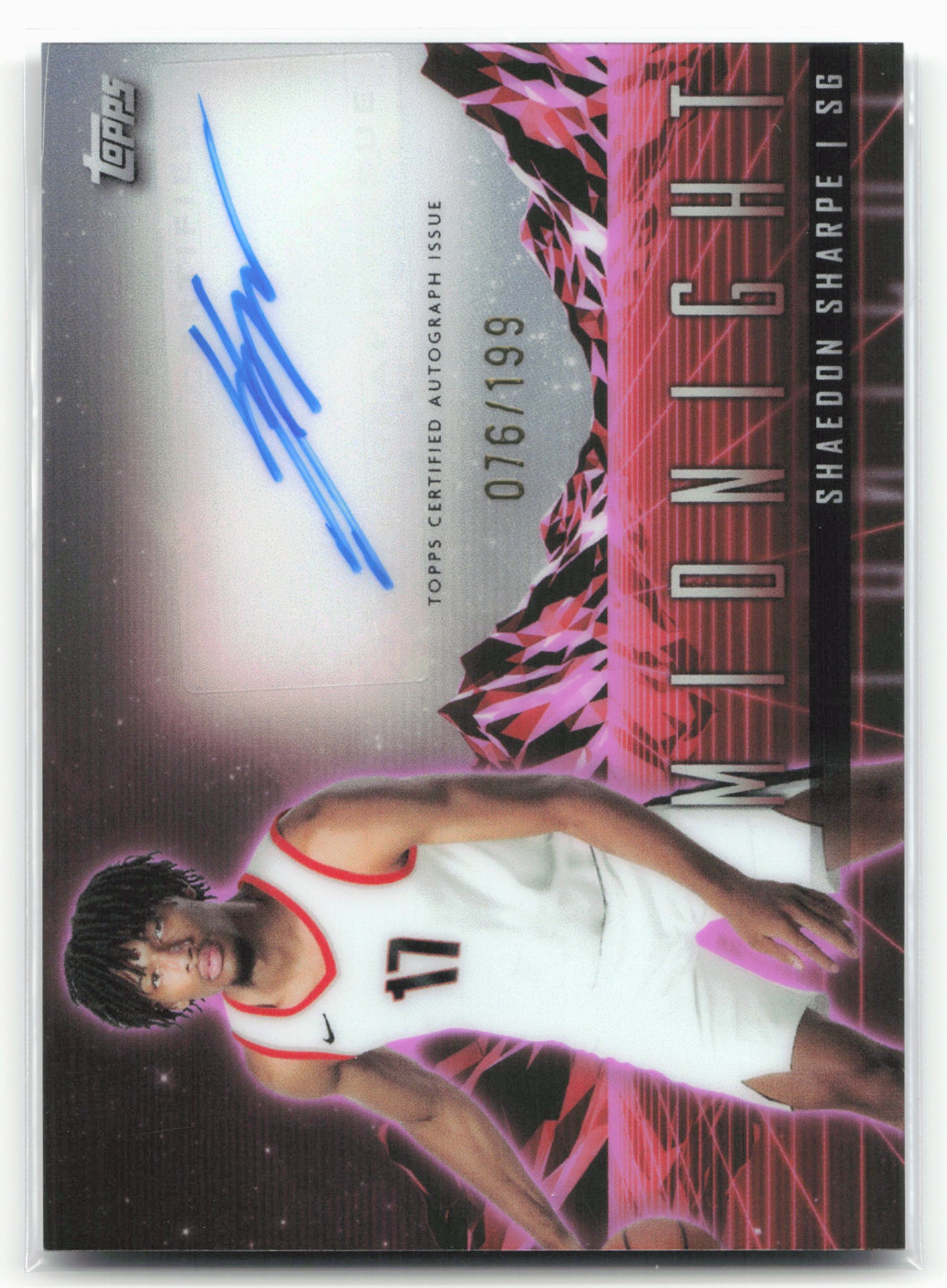 2023-24 Topps Midnight #HS-SS Shaedon Sharpe Signatures Twilight Max #/199