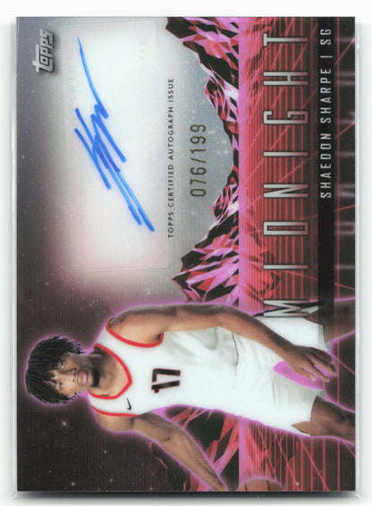 2023-24 Topps Midnight #HS-SS Shaedon Sharpe Signatures Twilight Max #/199