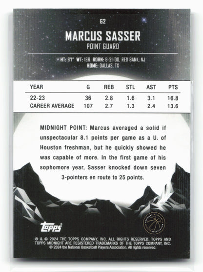 2023-24 Topps Midnight #62 Marcus Sasser NM62