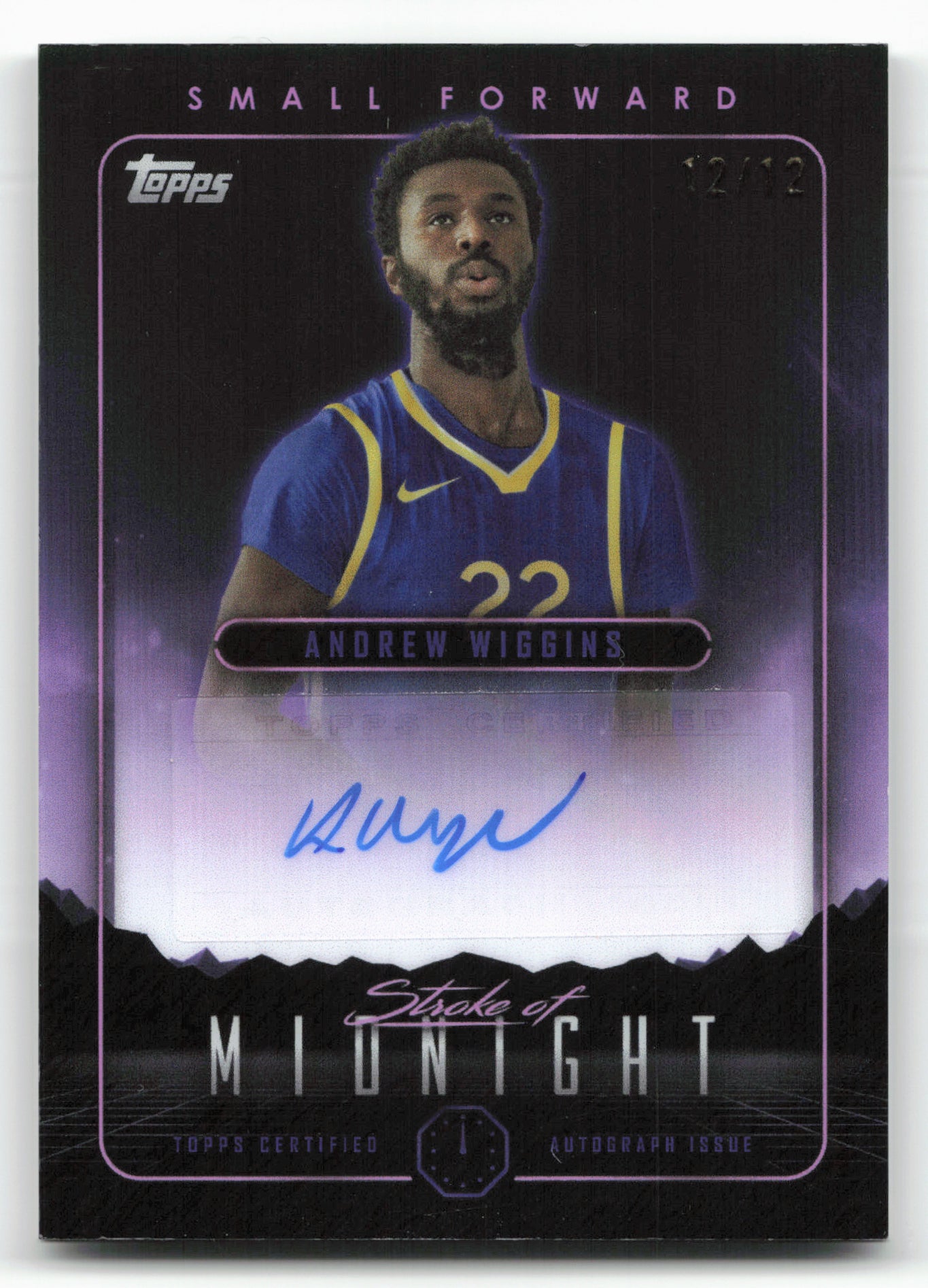 2023-24 Topps Midnight #SMA-AW Andrew Wiggins Autographs Midnight #/12