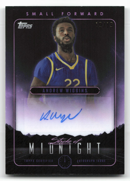 2023-24 Topps Midnight #SMA-AW Andrew Wiggins Autographs Midnight #/12