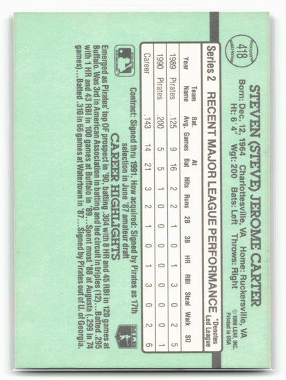 1991 Donruss #418 Steve Carter