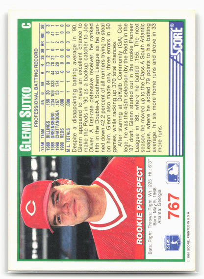 1991 Score #767 Glenn Sutko